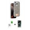 MARSİLYAN™- iPhone 16 Pro Max Kılıf Vadi Klasik Serisi - Siyah 360 Mat Full Body Arka Koruyucu + Raze Metal Kamera Lens - BZ