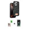 MARSİLYAN™- iPhone 16 Pro Max Kılıf Vadi Klasik Serisi - Siyah 360 Mat Full Body Arka Koruyucu + Raze Metal Kamera Lens - NLGY