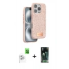 MARSİLYAN™- iPhone 16 Pro Max Kılıf Vadi Klasik Serisi - Siyah 360 Mat Full Body Arka Koruyucu + Raze Metal Kamera Lens - BZ