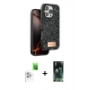 MARSİLYAN™- iPhone 16 Pro Max Kılıf Vadi Klasik Serisi - Siyah 360 Mat Full Body Arka Koruyucu + Raze Metal Kamera Lens - BZ