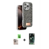 MARSİLYAN™- iPhone 16 Pro Max Kılıf Vadi Klasik Serisi - Siyah 360 Mat Full Body Arka Koruyucu + Raze Metal Kamera Lens - NLGY