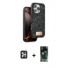 MARSİLYAN™- iPhone 16 Pro Max Kılıf Vadi Klasik Serisi - Siyah 360 Mat Full Body Arka Koruyucu + PVD Metal Kamera Lens - SH