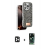MARSİLYAN™- iPhone 16 Pro Max Kılıf Vadi Klasik Serisi - Siyah 360 Mat Full Body Arka Koruyucu + PVD Metal Kamera Lens - SH