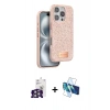 MARSİLYAN™- iPhone 16 Pro Max Kılıf Vadi Klasik Serisi - Siyah 3D Antistatik Cam Ekran Koruyucu + Bilvis Titan Kamera Lens - GS