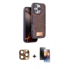 MARSİLYAN™- iPhone 16 Pro Max Kılıf Vadi Klasik Serisi - Siyah 3D Antistatik Mat Seramik Nano Ekran Koruyucu + Pers Alüminyum Kamera Lens - CLTM