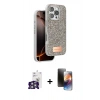 MARSİLYAN™- iPhone 16 Pro Max Kılıf Vadi Klasik Serisi - Siyah 3D Antistatik Mat Seramik Nano Ekran Koruyucu + Bilvis Titan Kamera Lens - GS