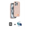 MARSİLYAN™- iPhone 16 Pro Max Kılıf Vadi Klasik Serisi - Siyah 3D Antistatik Seramik Nano Ekran Koruyucu + PVD Metal Kamera Lens - SH