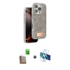 MARSİLYAN™- iPhone 16 Pro Max Kılıf Vadi Klasik Serisi - Siyah 3D Antistatik Seramik Nano Ekran Koruyucu + Raze Metal Kamera Lens - CLTM