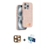 MARSİLYAN™- iPhone 16 Pro Max Kılıf Vadi Klasik Serisi - Siyah 3D Antistatik Seramik Nano Ekran Koruyucu + Pers Alüminyum Kamera Lens - CLTM