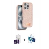 MARSİLYAN™- iPhone 16 Pro Max Kılıf Vadi Klasik Serisi - Siyah 3D Antistatik Seramik Nano Ekran Koruyucu + Bilvis Titan Kamera Lens - SH