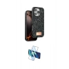 MARSİLYAN™- iPhone 16 Pro Max Kılıf Vadi Klasik Serisi - Siyah 3D Antistatik Seramik Nano Ekran Koruyucu