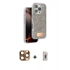 MARSİLYAN™- iPhone 16 Pro Max Kılıf Vadi Klasik Serisi - Siyah Bilvis 3D Cam Ekran Koruyucu + Pers Alüminyum Kamera Lens - CLTM