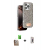 MARSİLYAN™- iPhone 16 Pro Max Kılıf Vadi Klasik Serisi - Siyah Bilvis 3D Cam Ekran Koruyucu + Raze Metal Kamera Lens - CLTM