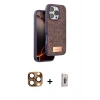 MARSİLYAN™- iPhone 16 Pro Max Kılıf Vadi Klasik Serisi - Siyah Bilvis 3D Cam Ekran Koruyucu + Pers Alüminyum Kamera Lens - CLTM