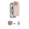 MARSİLYAN™- iPhone 16 Pro Max Kılıf Vadi Klasik Serisi - Siyah Bilvis 3D Cam Ekran Koruyucu + Pers Alüminyum Kamera Lens - CLTM