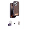 MARSİLYAN™- iPhone 16 Pro Max Kılıf Vadi Klasik Serisi - Siyah Bilvis 3D Cam Ekran Koruyucu + Bilvis Titan Kamera Lens - GS
