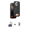MARSİLYAN™- iPhone 16 Pro Max Kılıf Vadi Klasik Serisi - Siyah Bilvis 3D Cam Ekran Koruyucu + Bilvis Titan Kamera Lens - GS