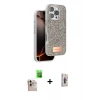 MARSİLYAN™- iPhone 16 Pro Max Kılıf Vadi Klasik Serisi - Siyah Bilvis 3D Cam Ekran Koruyucu + Raze Metal Kamera Lens - NLGY