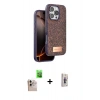 MARSİLYAN™- iPhone 16 Pro Max Kılıf Vadi Klasik Serisi - Siyah Bilvis 3D Cam Ekran Koruyucu + Raze Metal Kamera Lens - NLGY