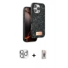 MARSİLYAN™- iPhone 16 Pro Max Kılıf Vadi Klasik Serisi - Siyah Bilvis 3D Cam Ekran Koruyucu + Pers Alüminyum Kamera Lens - GS