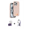 MARSİLYAN™- iPhone 16 Pro Max Kılıf Vadi Klasik Serisi - Siyah Bilvis 3X AR Hayalet Cam Ekran Koruyucu + Bilvis Titan Kamera Lens - SH