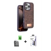 MARSİLYAN™- iPhone 16 Pro Max Kılıf Vadi Klasik Serisi - Siyah Bilvis 3X AR Hayalet Cam Ekran Koruyucu + Raze Metal Kamera Lens - SH