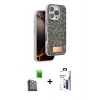 MARSİLYAN™- iPhone 16 Pro Max Kılıf Vadi Klasik Serisi - Siyah Bilvis 3X AR Hayalet Cam Ekran Koruyucu + Raze Metal Kamera Lens - SH