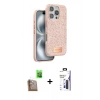 MARSİLYAN™- iPhone 16 Pro Max Kılıf Vadi Klasik Serisi - Siyah Bilvis 3X AR Hayalet Cam Ekran Koruyucu + Raze Metal Kamera Lens - CLTM