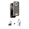 MARSİLYAN™- iPhone 16 Pro Max Kılıf Vadi Klasik Serisi - Siyah Bilvis 3X AR HD Cam Ekran Koruyucu + Bilvis Titan Kamera Lens - TMGI