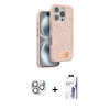 MARSİLYAN™- iPhone 16 Pro Max Kılıf Vadi Klasik Serisi - Siyah Bilvis 3X AR HD Cam Ekran Koruyucu + Pers Alüminyum Kamera Lens - GS