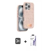 MARSİLYAN™- iPhone 16 Pro Max Kılıf Vadi Klasik Serisi - Siyah Bilvis 3X AR HD Cam Ekran Koruyucu + PVD Metal Kamera Lens - SH