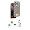 MARSİLYAN™- iPhone 16 Pro Max Kılıf Vadi Klasik Serisi - Siyah Bilvis 3X AR HD Cam Ekran Koruyucu + Raze Metal Kamera Lens - BZ