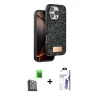 MARSİLYAN™- iPhone 16 Pro Max Kılıf Vadi Klasik Serisi - Siyah Bilvis 3X AR HD Cam Ekran Koruyucu + Raze Metal Kamera Lens - SH