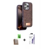 MARSİLYAN™- iPhone 16 Pro Max Kılıf Vadi Klasik Serisi - Siyah Bilvis 3X AR HD Cam Ekran Koruyucu + Raze Metal Kamera Lens - CLTM