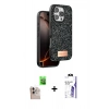 MARSİLYAN™- iPhone 16 Pro Max Kılıf Vadi Klasik Serisi - Siyah Bilvis 3X AR HD Cam Ekran Koruyucu + Raze Metal Kamera Lens - NLGY