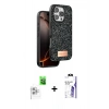 MARSİLYAN™- iPhone 16 Pro Max Kılıf Vadi Klasik Serisi - Siyah Bilvis 3X AR HD Cam Ekran Koruyucu + Raze Metal Kamera Lens - BZ