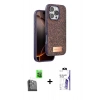 MARSİLYAN™- iPhone 16 Pro Max Kılıf Vadi Klasik Serisi - Siyah Bilvis 3X AR HD Cam Ekran Koruyucu + Raze Metal Kamera Lens - SH