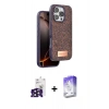 MARSİLYAN™- iPhone 16 Pro Max Kılıf Vadi Klasik Serisi - Siyah Bilvis 5in1 3D Magic Cam Ekran Koruyucu + Bilvis Titan Kamera Lens - SH