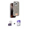 MARSİLYAN™- iPhone 16 Pro Max Kılıf Vadi Klasik Serisi - Siyah Bilvis 5in1 3D Magic Cam Ekran Koruyucu + Bilvis Titan Kamera Lens - GS