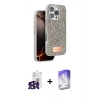 MARSİLYAN™- iPhone 16 Pro Max Kılıf Vadi Klasik Serisi - Siyah Bilvis 5in1 3D Magic Cam Ekran Koruyucu + Bilvis Titan Kamera Lens - SH