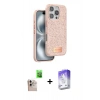 MARSİLYAN™- iPhone 16 Pro Max Kılıf Vadi Klasik Serisi - Siyah Bilvis 5in1 3D Magic Cam Ekran Koruyucu + Raze Metal Kamera Lens - NLGY