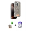MARSİLYAN™- iPhone 16 Pro Max Kılıf Vadi Klasik Serisi - Siyah Bilvis 5in1 3D Magic Cam Ekran Koruyucu + Raze Metal Kamera Lens - CLTM