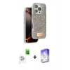 MARSİLYAN™- iPhone 16 Pro Max Kılıf Vadi Klasik Serisi - Siyah Bilvis 5in1 3D Magic Cam Ekran Koruyucu + Raze Metal Kamera Lens - BZ