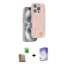 MARSİLYAN™- iPhone 16 Pro Max Kılıf Vadi Klasik Serisi - Siyah Bilvis 5in1 3D Magic Cam Ekran Koruyucu + Raze Metal Kamera Lens - CLTM