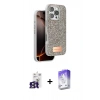 MARSİLYAN™- iPhone 16 Pro Max Kılıf Vadi Klasik Serisi - Siyah Bilvis 5in1 3D Magic Cam Ekran Koruyucu + Bilvis Titan Kamera Lens - TMGI