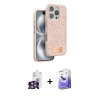 MARSİLYAN™- iPhone 16 Pro Max Kılıf Vadi Klasik Serisi - Siyah Bilvis 5in1 5D Magic Hayalet Cam Ekran Koruyucu + Bilvis Titan Kamera Lens - GS