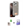 MARSİLYAN™- iPhone 16 Pro Max Kılıf Vadi Klasik Serisi - Siyah Bilvis 5in1 5D Magic Hayalet Cam Ekran Koruyucu + Raze Metal Kamera Lens - NLGY