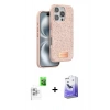 MARSİLYAN™- iPhone 16 Pro Max Kılıf Vadi Klasik Serisi - Siyah Bilvis 5in1 5D Magic Hayalet Cam Ekran Koruyucu + Beyaz Raze Metal Kamera Lens