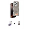 MARSİLYAN™- iPhone 16 Pro Max Kılıf Vadi Klasik Serisi - Siyah Bilvis Hayalet Cam Ekran Koruyucu + Bilvis Titan Kamera Lens - TMGI