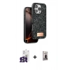 MARSİLYAN™- iPhone 16 Pro Max Kılıf Vadi Klasik Serisi - Siyah Bilvis Hayalet Cam Ekran Koruyucu + Bilvis Titan Kamera Lens - GS